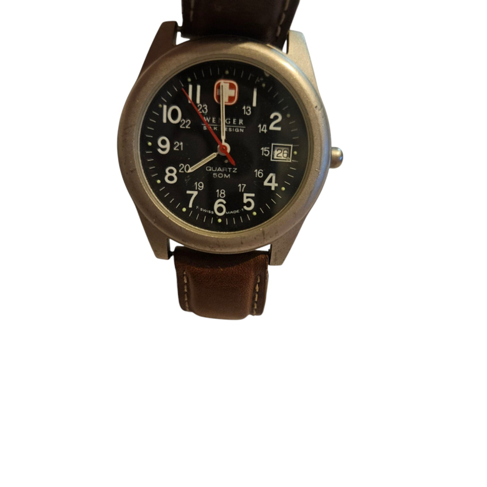 Vintage WENGER SAK DESIGN Swiss Made 50M Quartz Watch - Picture 7 of 10